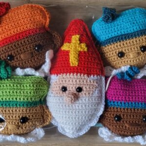Gehaakte Sint en Piet lijn